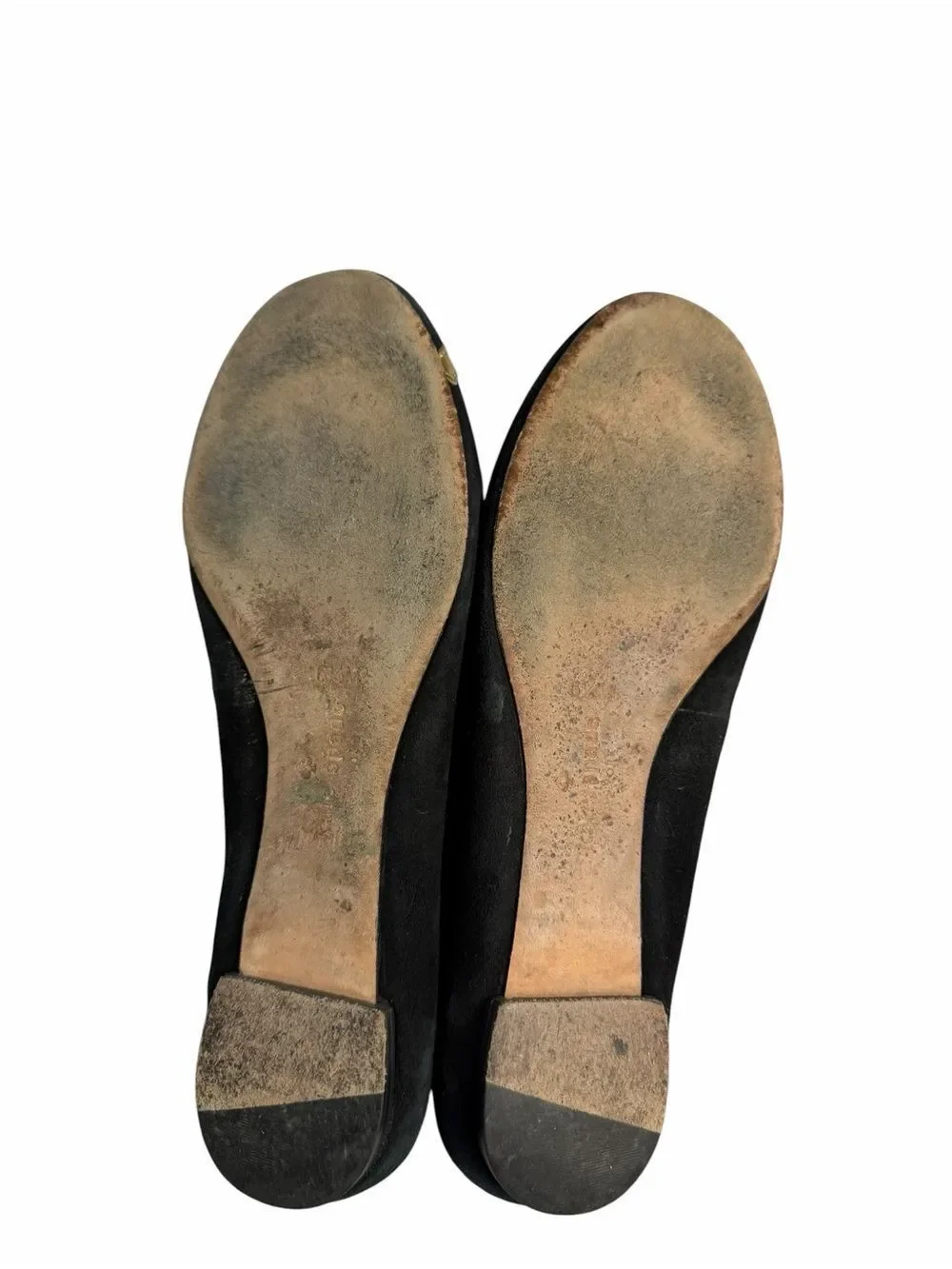 kate spade Pop Fizz ballet flats black suede leather size 6.5